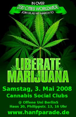 World Wide Marijuana March Berlin 2008 Poster