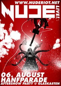 Flyer zur NUDE Hanfparade Aftershow Party