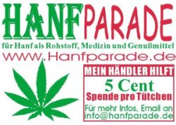 Der Hanfparade Flyer als Tütchen