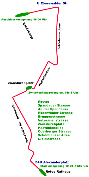 Route of Hanfparade2005