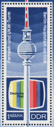 Briefmarke zur Erffnung des Fernsehturms 1969