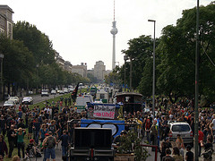 Foto von den Fuckparade 2007 Vorbereitungen von Wolfgang Sterneck