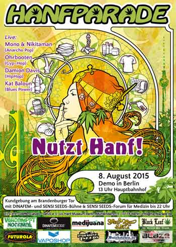 Poster der Hanfparade 2015