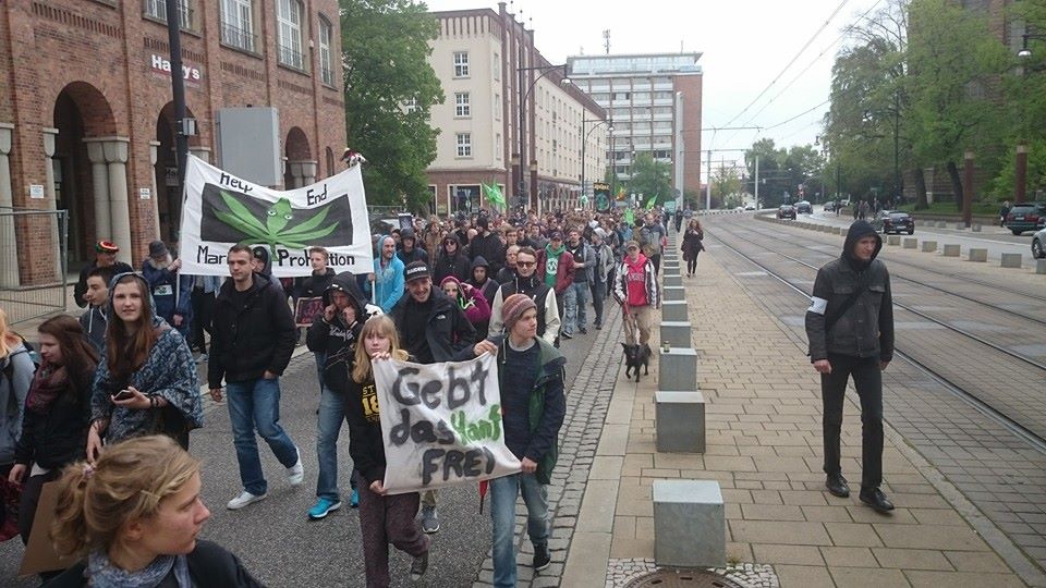 Global Marijuana March (GMM) 2015 in Rostock Foto vom Global Marijuana March (GMM) 2015 in Rostock