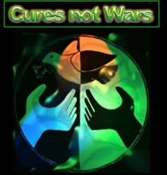 Cures Not Wars Logo im April 2008
