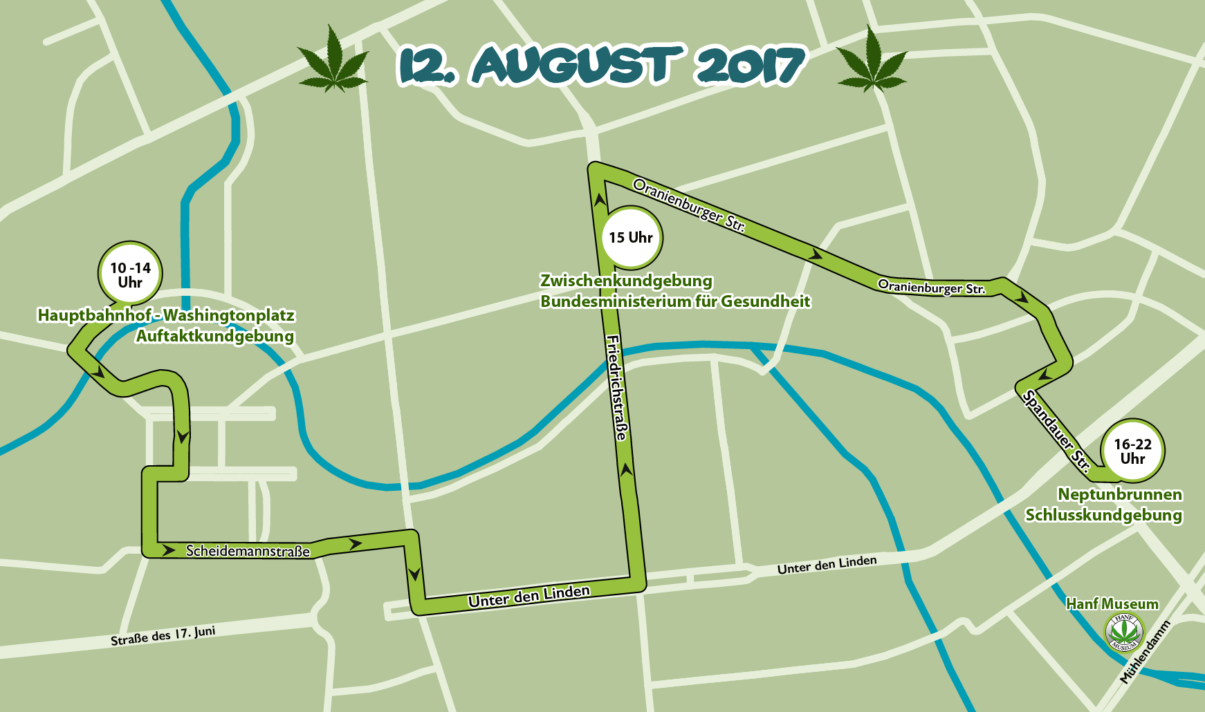 Route der Hanfparade 2017