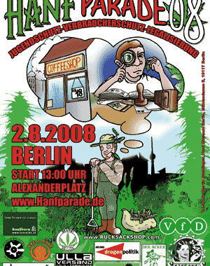 Flyer zur Hanfparade 2008