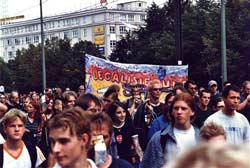 Demonstrationszug auf der Hanfparade 1999