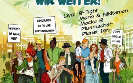 Poster der Hanfparade 2017: Breiter kommen wir weiter
