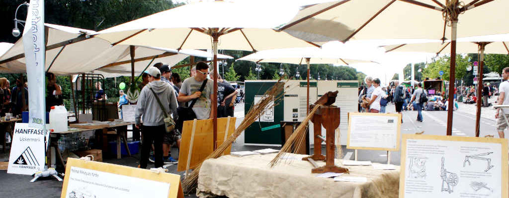 Foto des Nutzhanfareals auf der Hanfparade