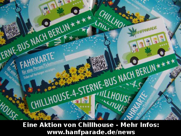 Grafik der Bus-Tickets vom Chillhouse zur Hanfparade 2012