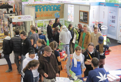 Foto vom Stand der Hanfparade auf der Cultiva 2012