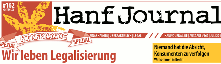 Abbildung: Titelbanner der Hanf Journal Sonderausgabe zur Hanfparade 2013