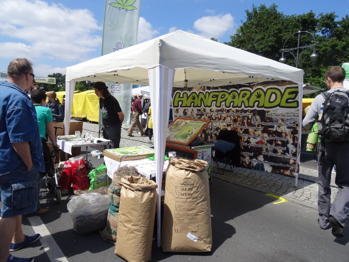 Foto vom Hanfinfostand auf dem Umweltfestival