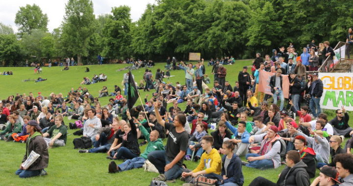 Gruppenfoto nach der Abschlusskundgebung des GMM 2014 Berlin im Görlitzer Park Berlin