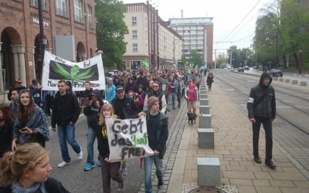 Foto vom Global Marijuana March (GMM) 2015 in Rostock