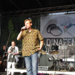 Foto von Rolf Ebbinghaus bei einer Rede auf der Hauptbühne der Hanfparade 2014