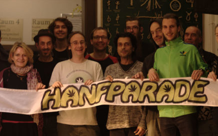 Gruppenfoto des Teams der Hanfparade in 2017