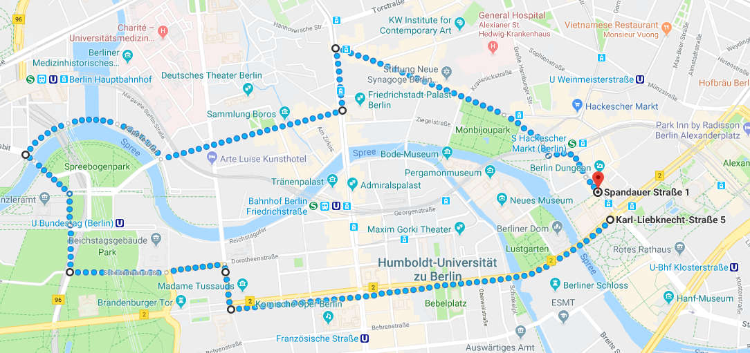 Route der Hanfparade in 2018