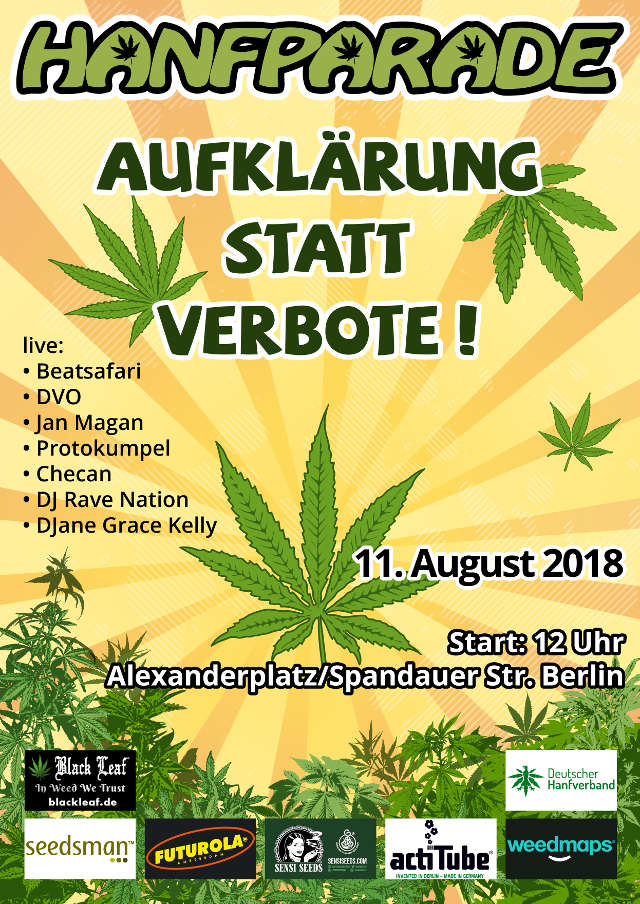 Poster der Hanfparade 2018