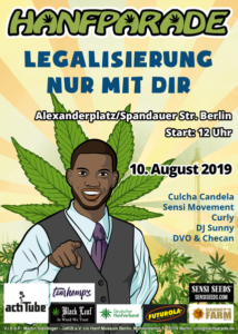 Eines von Vier Hanfparade Poster 2019 Motiven