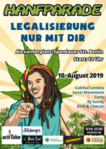 Eines von Vier Hanfparade Poster 2019 Motiven