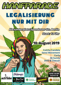 Eines von Drei Hanfparade Poster 2019