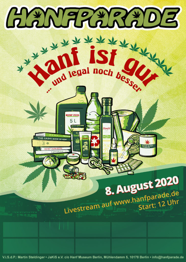 Hanfparade 2020 Poster und Flyer Grafik