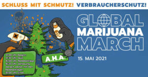 Info Grafik zum GMM Global Marijuana March in Deutschland 2021