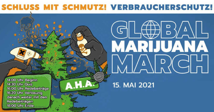 Info Grafik zum GMM Global Marijuana March in Deutschland 2021