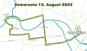 Route der Demo Hanfparade 2022