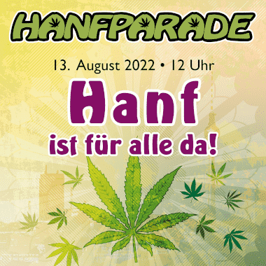 Hanfparade 2022 Hanf ist für alle da - Quadratische Grafik