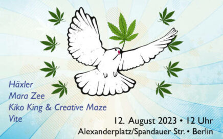 Flyer Grafik der Hanfparade 2023