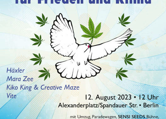 Flyer Grafik der Hanfparade 2023
