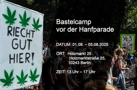 Foto zum Hanfparade Bastelcamp vor der Hanfparade