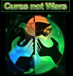 Cures Not Wars Logo  im April 2008