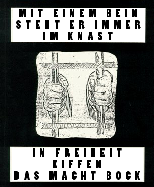 Kiffer im Knast; Grafik aus Bodo Saggel Der Antijurist